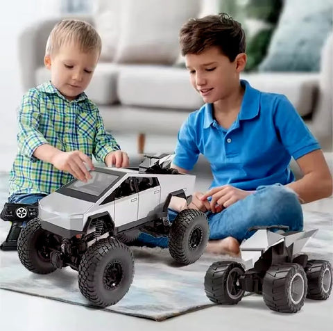 1:8 Scale Monster Cyber Truck – 2.4GHz 4WD RC Off-Road Vehicle with Metal Shell, Headlights & All-Terrain Capability