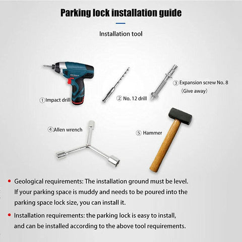 O-Type Parking Space Lock Intelligent Remote Control Lock, Anti-Collision, Automatic Induction
