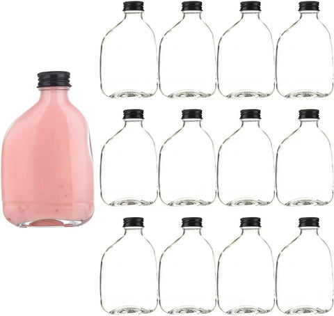 Willow 12pcs empty juice bottle glass milk beverage bottle