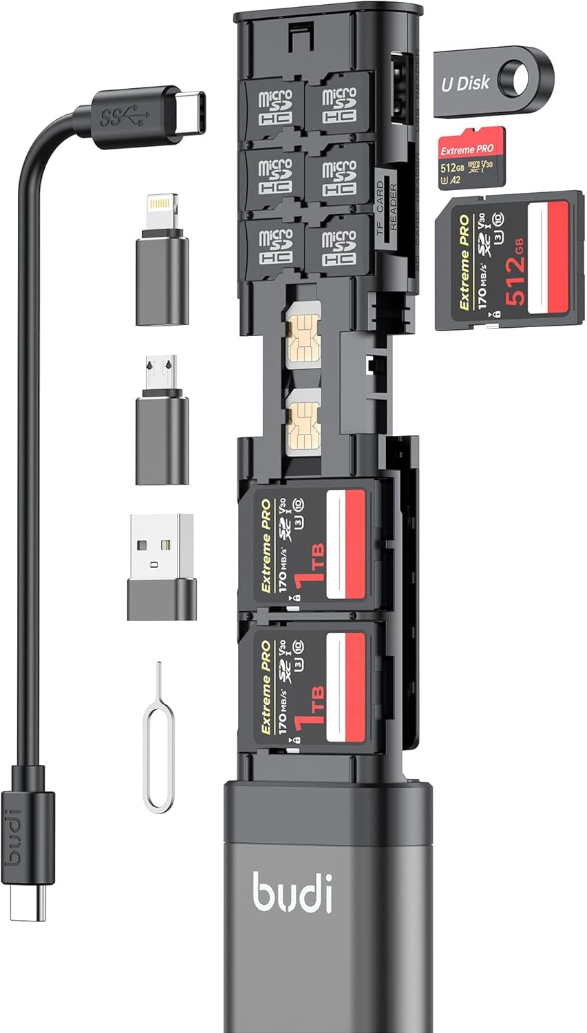 Budi - USB-C Card reader, Multifunction cables DC536B