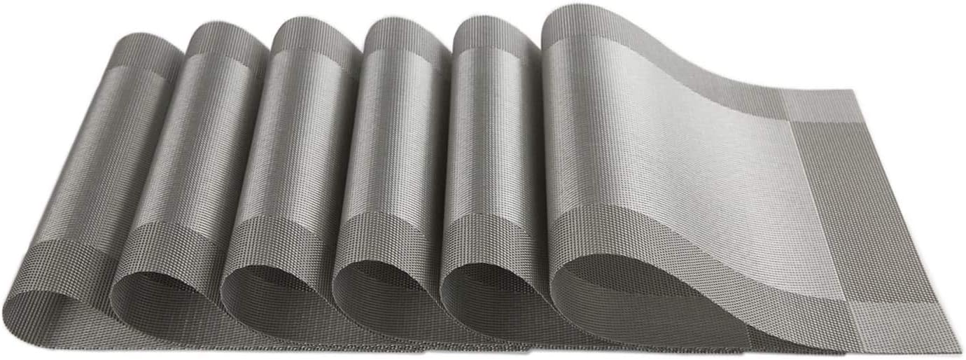 Simple PVC Dining Table Mat, Insulation Mat for Home, Restaurant, Hotel (10Pc Set)