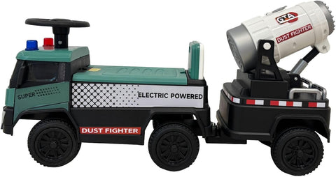 VLRA Kids Ride-On Spray Car, Red and Black, with Water Gun, Steering Wheel, LED Lights, Kids Emergency Vehicle Design 1-3 years