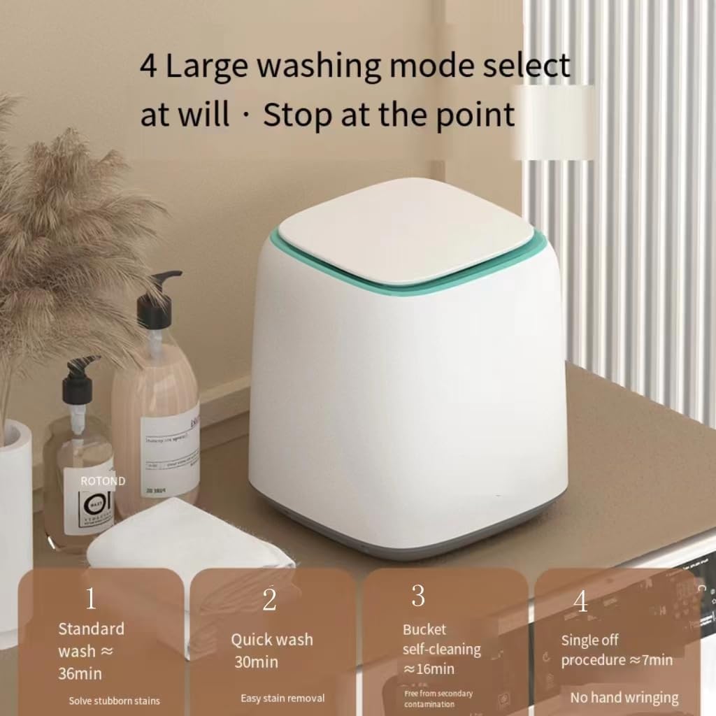 MOYU Full-automatic Desktop Mini 7L Capacity Washing Machine for Baby Clothing Underwears Socks with Heating