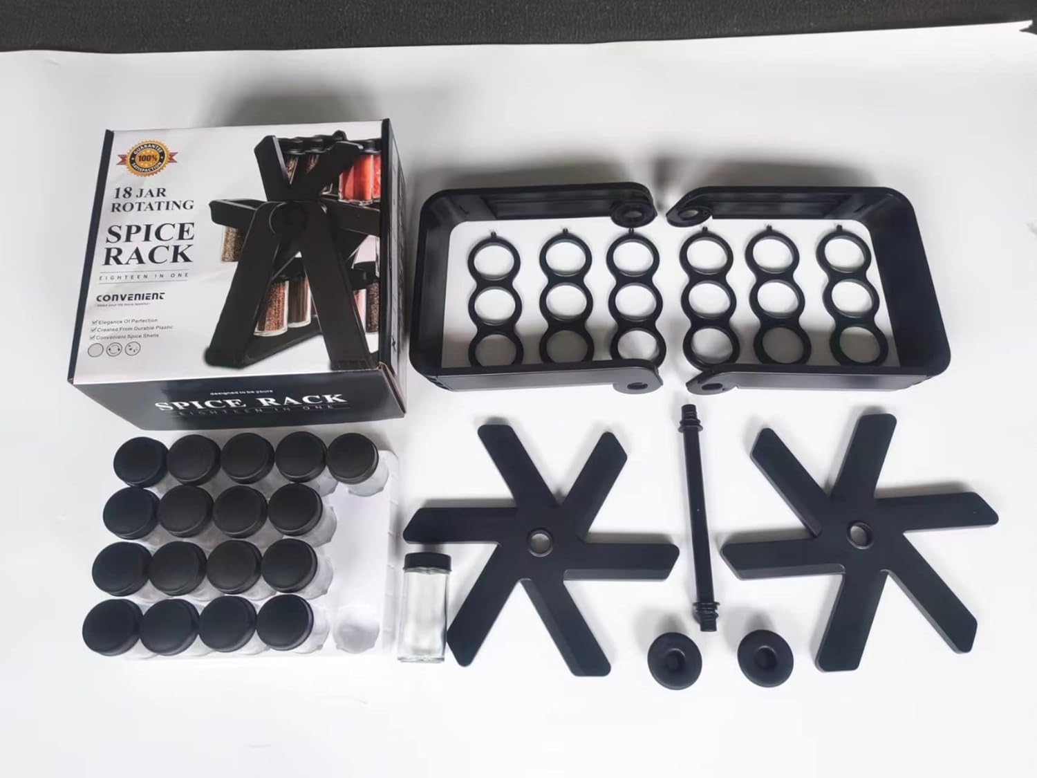 The Most Efficient and Convenient Spice Rack Set: Ferris Wheel Design with 18 Jars