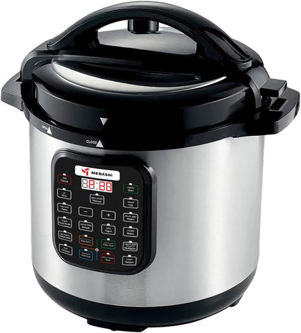 MEBASHI Japan 1600W 12L Digital Electric Pressure Cooker  (1600W) Black (ME-PC812)