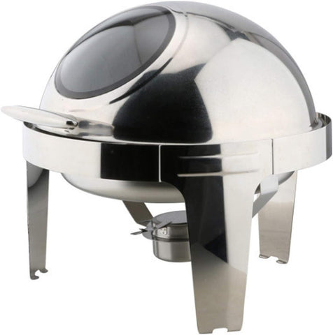 Stainless Steel Chafing Dish with Roll Top (Transparent Lid)