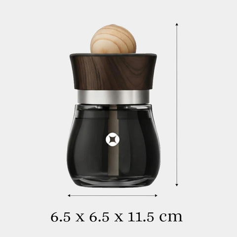 Black Odoor Aroma Diffuser Air Freshener, Premium Essential Oil Fragrance, Long Lasting Scent, Glass Bottle with Natural Wood Top - Red Wood