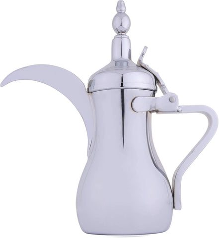 Stainless Steel Arabic Coffee Pot 12 Oz, Durable Coffee Maker for Kitchen, Outdoor, Camping, Backpacking, Stovetop safe (Gold)