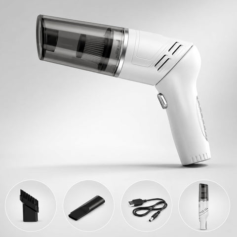 Rechargeable Mini Vacuum Cleaner with Filter, High Suction Car Vacuum Cleaner for Keyboard & Pet Hair Cleaning