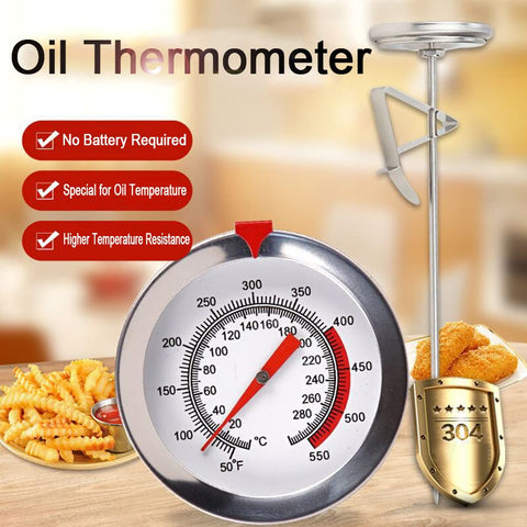 Deep Fry Candy Thermometer with Stainless Steel Probe
