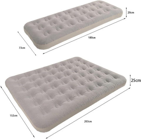 Air Mattress with Electric Pump | Fast Inflatable Bed for Home, Camping & Travel | Durable Leak-Proof Design and Carry Bag (180CM X 73CM)