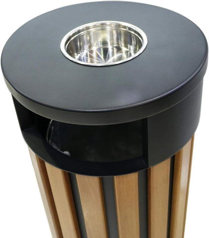 Olmecs Wooden Outdoor Ashtray Bin 40L