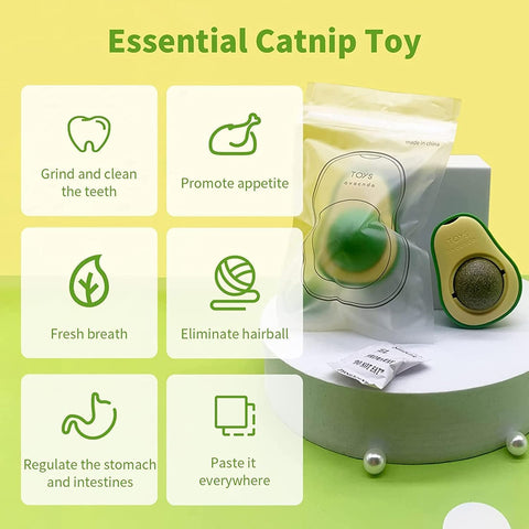 Dorakitten Catnip Ball Catnip Toy | 2pcs Avocado Cat Toy