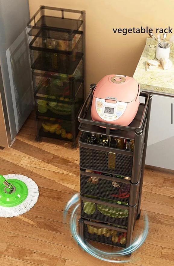 5-Layer Metal Kitchen Trolley