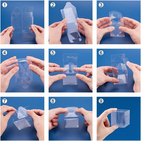 Willow 60 Pack Clear Plastic Boxes Transparent Party Favor Boxes - 2" X 2" X 2" - For Wedding/Party/Packaging 2x2x2" 60 Pack - 2x2x2"