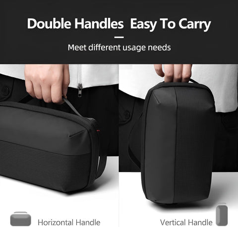 Portable Travel hand bag - Electronic Organizer for MacBook Charger, Cables, Power Bank, Hard Drive, and More - Water-Resistant
