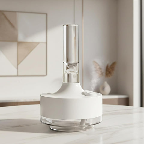 Portable Cool Mist-White Humidifier with LED Night Light