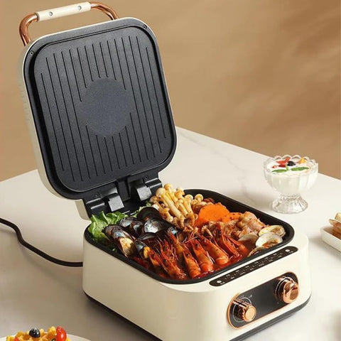 10 in 1 Electric Grill with Cooking Pot, Multifunctional Cooker, Fryer, Steamboat & Grill, 2.5 Liter Capacity, 1800 W