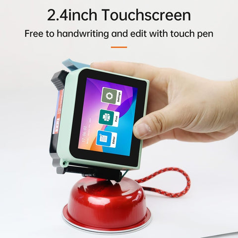 Mini Handheld Printer Portable Inkjet Printer 600DPI High Definition Inkjet Code Printer with 2.4Inch LED
