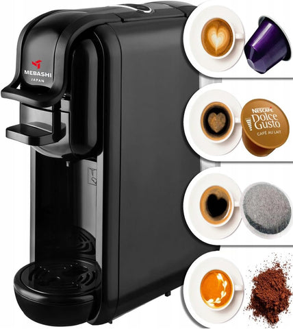 MEBASHI 3-in-1 Multifunction Espresso Capsule Coffee Machine (Black/Red/White) 1450W