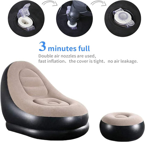Inflatable Chair with Household air Pump,Air Sofa Inflatable Couch