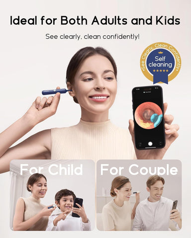 Bebird Earsight Plus Ear Wax Removal Tool Camera, Ear Cleaner with Flexible Wireless Ear Camera Otoscope