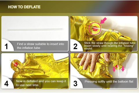 Gold Number Balloons in Helium Foil Mylar No.7