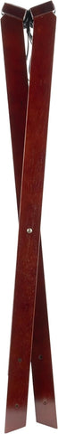 Olmecs Wooden Tray Stand Mahogany Brown 32 Inches