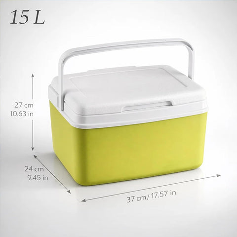 Insulated Cooler Box with Ice Packs – Portable Ice Chest for Camping ( 15 Ltr )