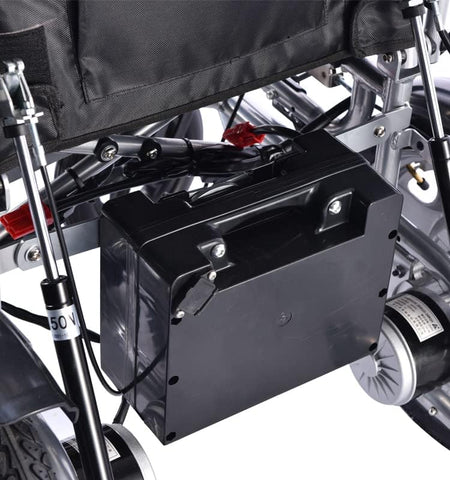 COOLBABY Portable 24-Inch Electric Wheelchair for Adults and the Elderly