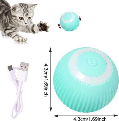 Interactive Cat Toy Ball, Electric Cat Toy Ball, 360° Self-Rotating Electric Ball