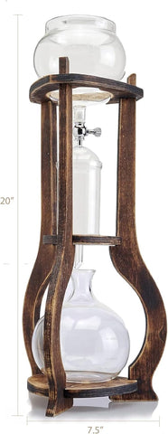Olmecs Cold Brew Coffee and Tea Maker, 800ml, Dripper with Adjustable Water Flow