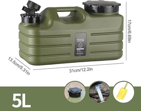 Portable Outdoor Camping Water Storage Container – BPA-Free, Durable Camping Water Jug with Spout & Accessories (5Ltr)