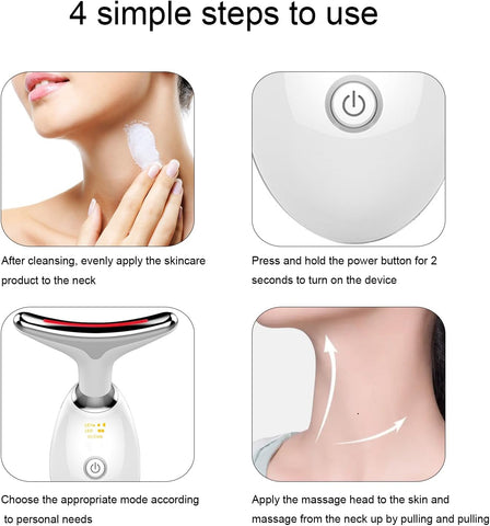 3-in-1 Beauty Device,Facial and Neck Massager, Multifunctional Skin Care Tools