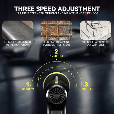 Cordless Car Polisher 3 Gears of Speeds Adjustable Electric Auto Polishing