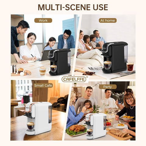 Cafelffe MK-606 5-in-1 Multi Capsule Coffee Machine with 7 Brew Size
