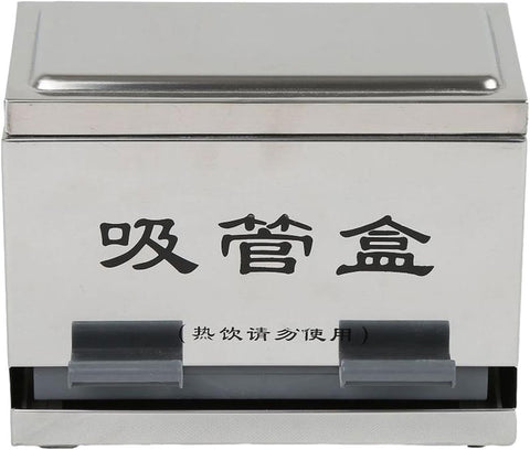STOBAZA Pressing Straw Organizer Counter Straw Holder Dispenser for Fast Food Restaurant