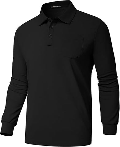 Men's Classic Long Sleeve Polo Shirts