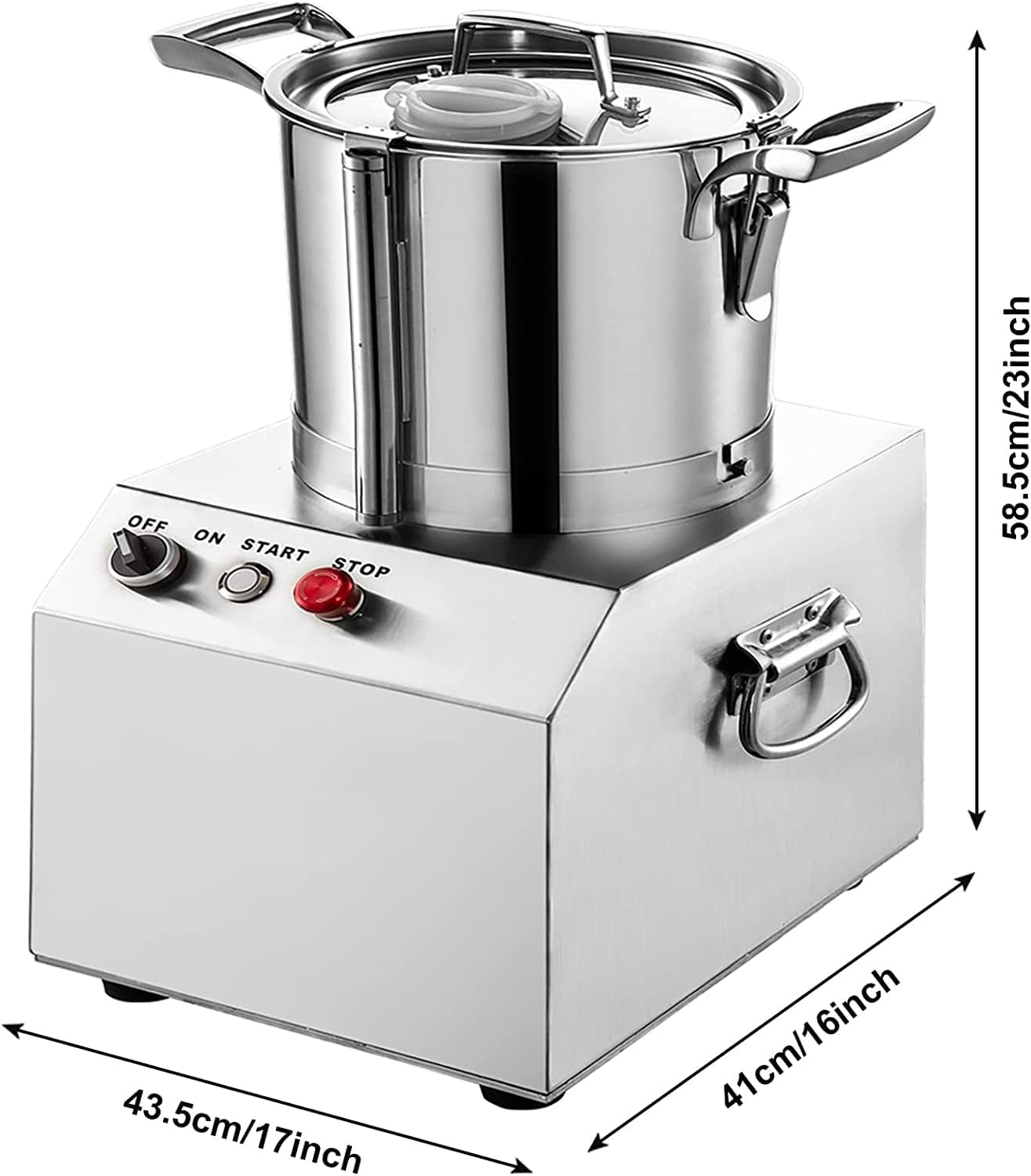 Electric Food Cutter Mixer, Stainless Steel Food Grinder Machine, for Meat, Vegetables, Fruits