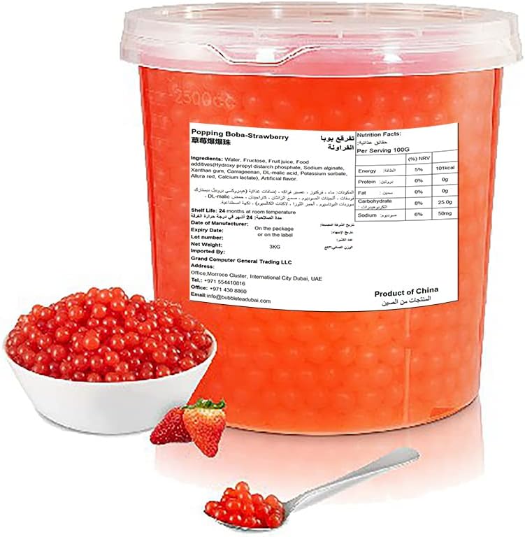 Strawberry Boba Premium Flavored 3kg