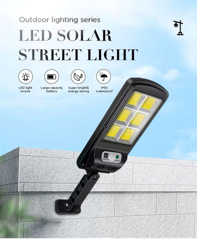 led solar street lights outdoor, 120 LED Wireless Ip65 Motion Sensor Security Wall Lighting with 3 Modes for Garden (2Pc Pack)