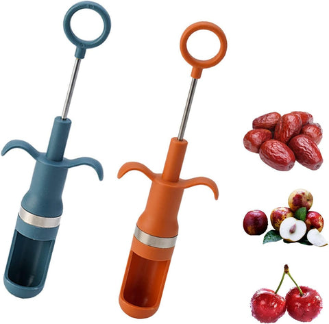 2 Pcs Dates Seeds Remover, Cherry Pitter Tool, Portable Fruit Pitter Tool