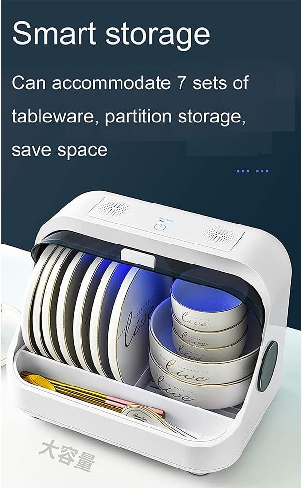 Desktop Disinfection Cabinet with Lid Tableware Storage Box Tableware Dryer