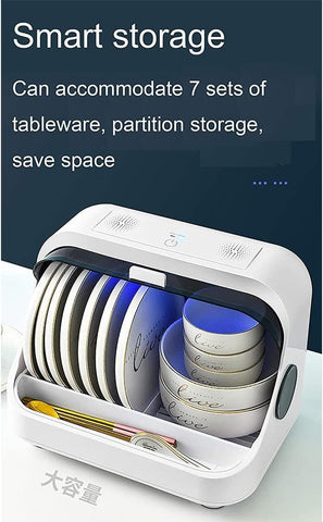 Desktop Disinfection Cabinet with Lid Tableware Storage Box Tableware Dryer