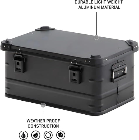 Aluminum and Magnesium Alloy Camping Storage Box, Cooking and Outdoor Gear Box, Fishing Gear Organizer (Green)