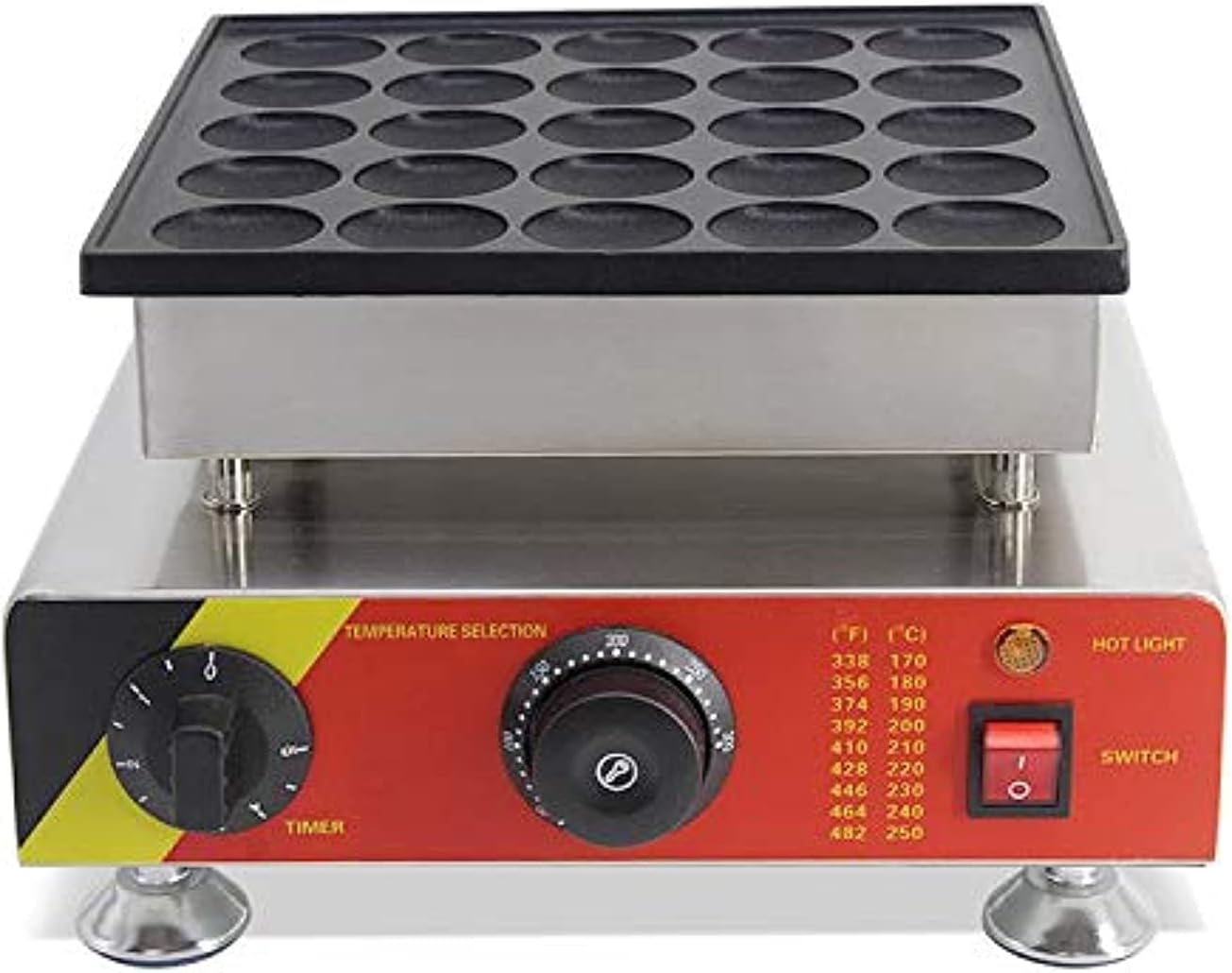 Olmecs 25 Holes Snack Equipment Commercial Mini Pancakes Maker