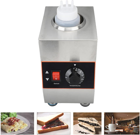 Electric Cheese Sauce Warmer, Nacho Bottle Warmer Hot Fudge Dispenser With 650Ml Squeeze Bottle