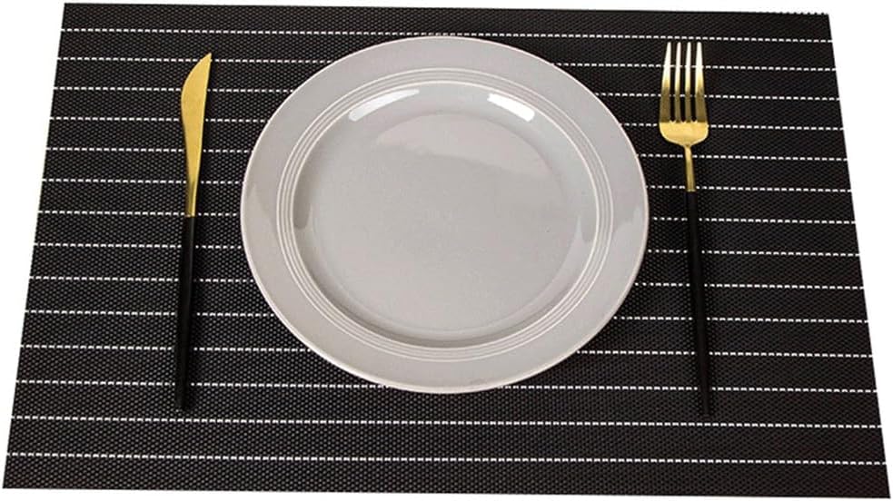 PVC Washable Mats for Dining Table - 45x30 cm Placemats Heat-resistant (10Pc Set)