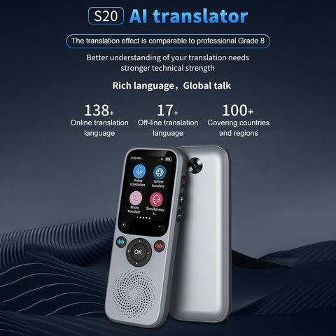 Portable Language Translator Real-Time Translating Device 138 Languages Online Offline Translation