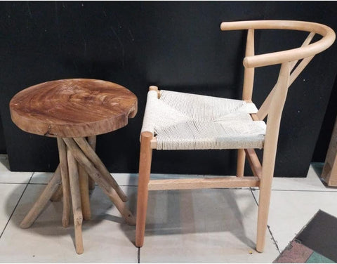 Olmecs round  Frame material Wood table for tea and cofee (brown)